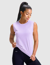 MIER Women’s Sleeveless Athletic Top Dry Fit UPF 50+ Running Workout Tank Women Tank Top Lavender / XS